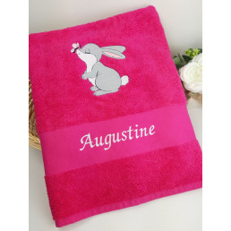 Serviette éponge brodée