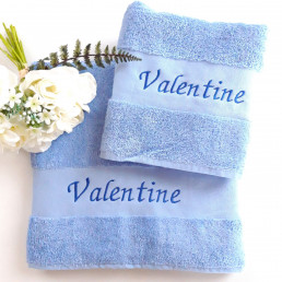 Serviette éponge brodée