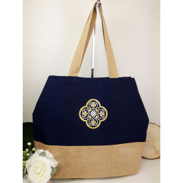 Sac shopping brodé