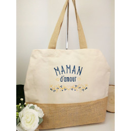 Sac shopping brodé