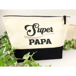 Trousse coton brodée