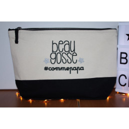 Trousse coton brodée