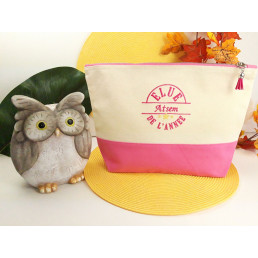 Trousse coton brodée "pour...