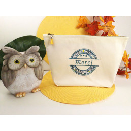 Trousse coton brodée...