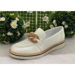 Mocassin blanc GEO REINO 