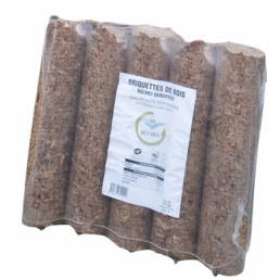 Bûches de bois densifiées