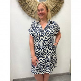 Robe rayée Bleu Blanc