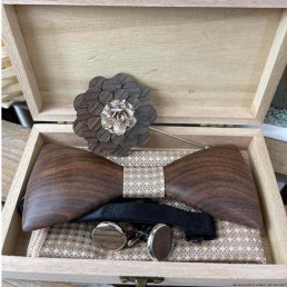 Coffret Nœud Papillon Bois