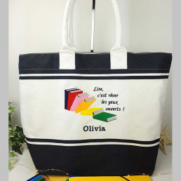 Sac de plage brodé